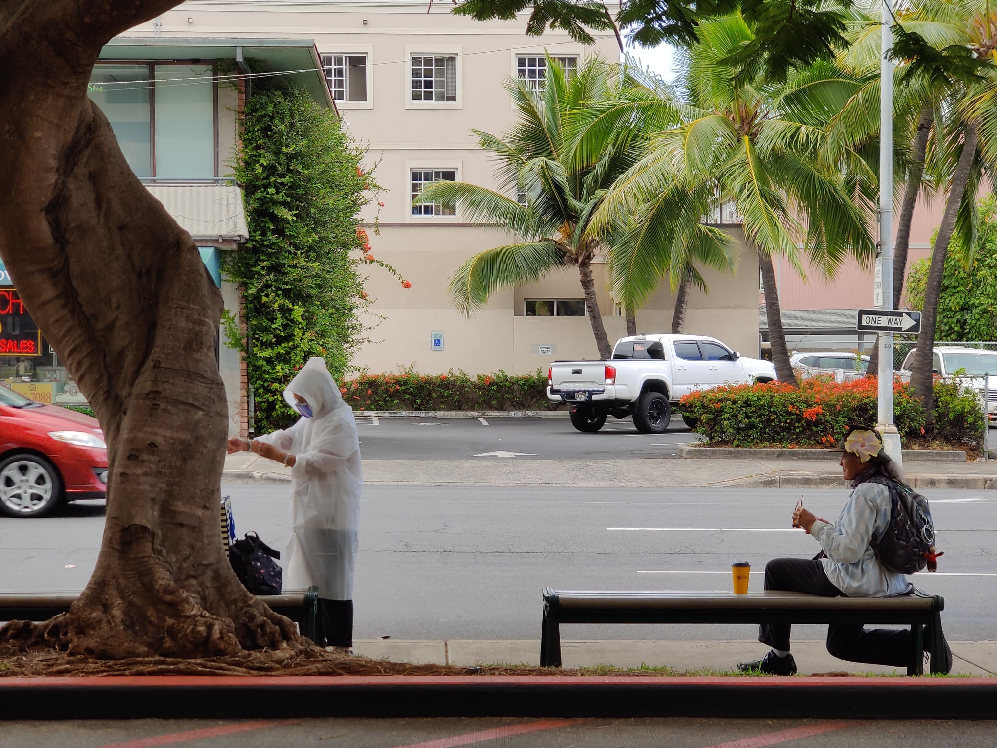 May 28, 2020 - Waiting for a bus in Honolulu